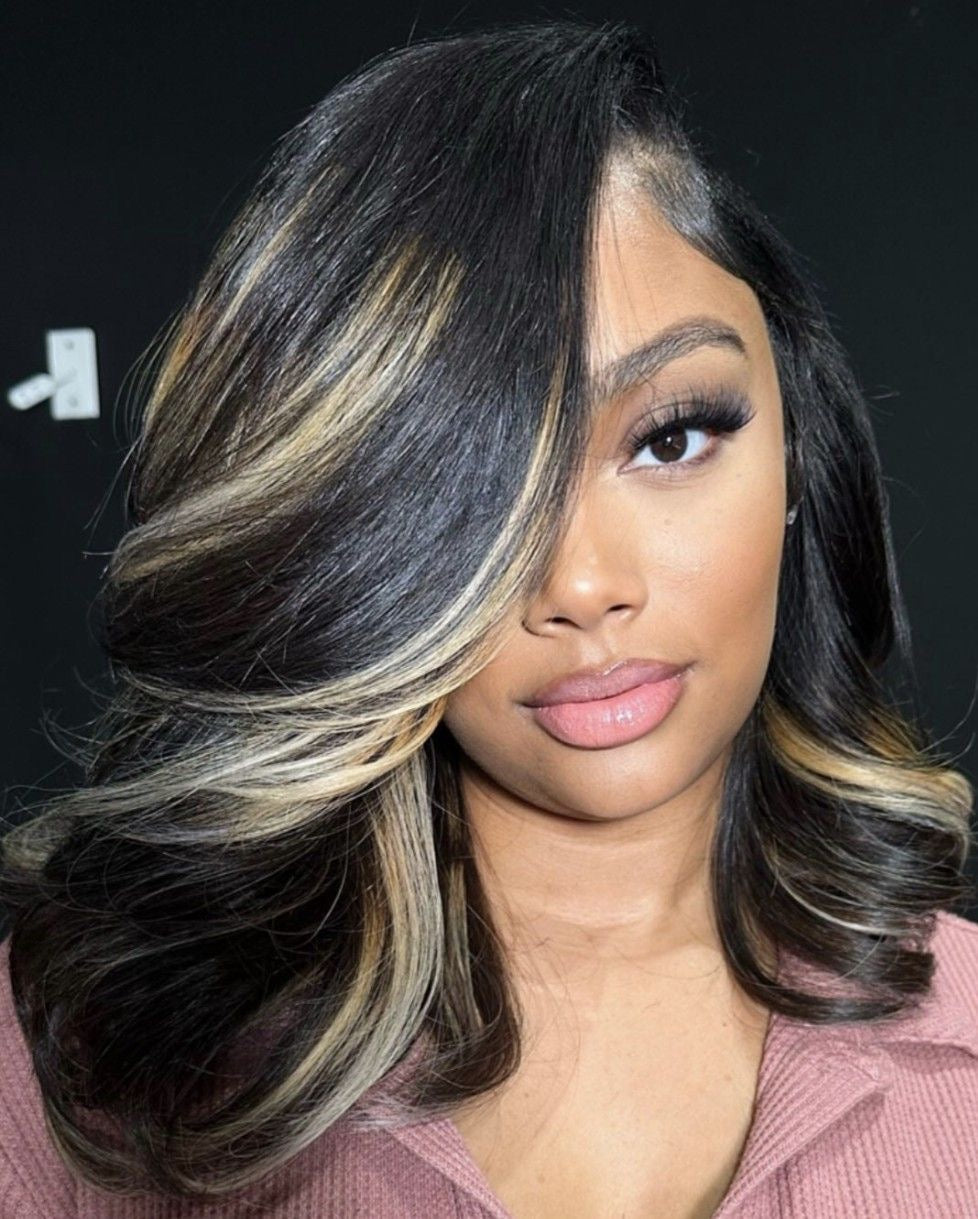 13x6 Lace Balayage Bob Wig | Custom Color | 200% Density