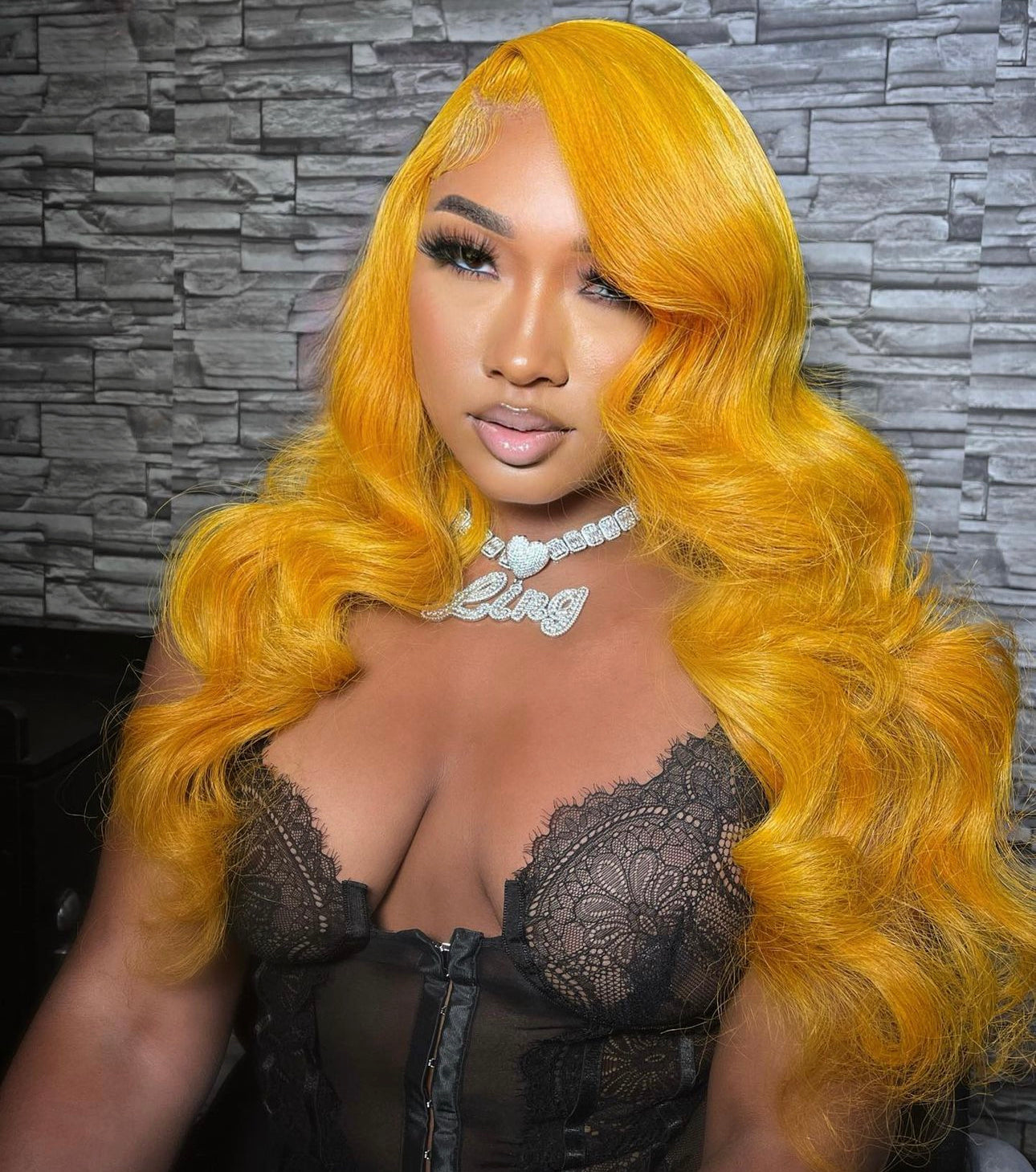 "Yella Baby" 13x6 HD Lace 200% Density Custom Colored Yellow Premium Virgin Hair Wig. Fully Customized