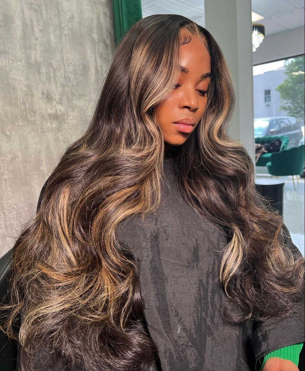 Midnight Balayage Luxe | 13x6 Lace | 200% Density | Custom Color 1B/27 Balayage