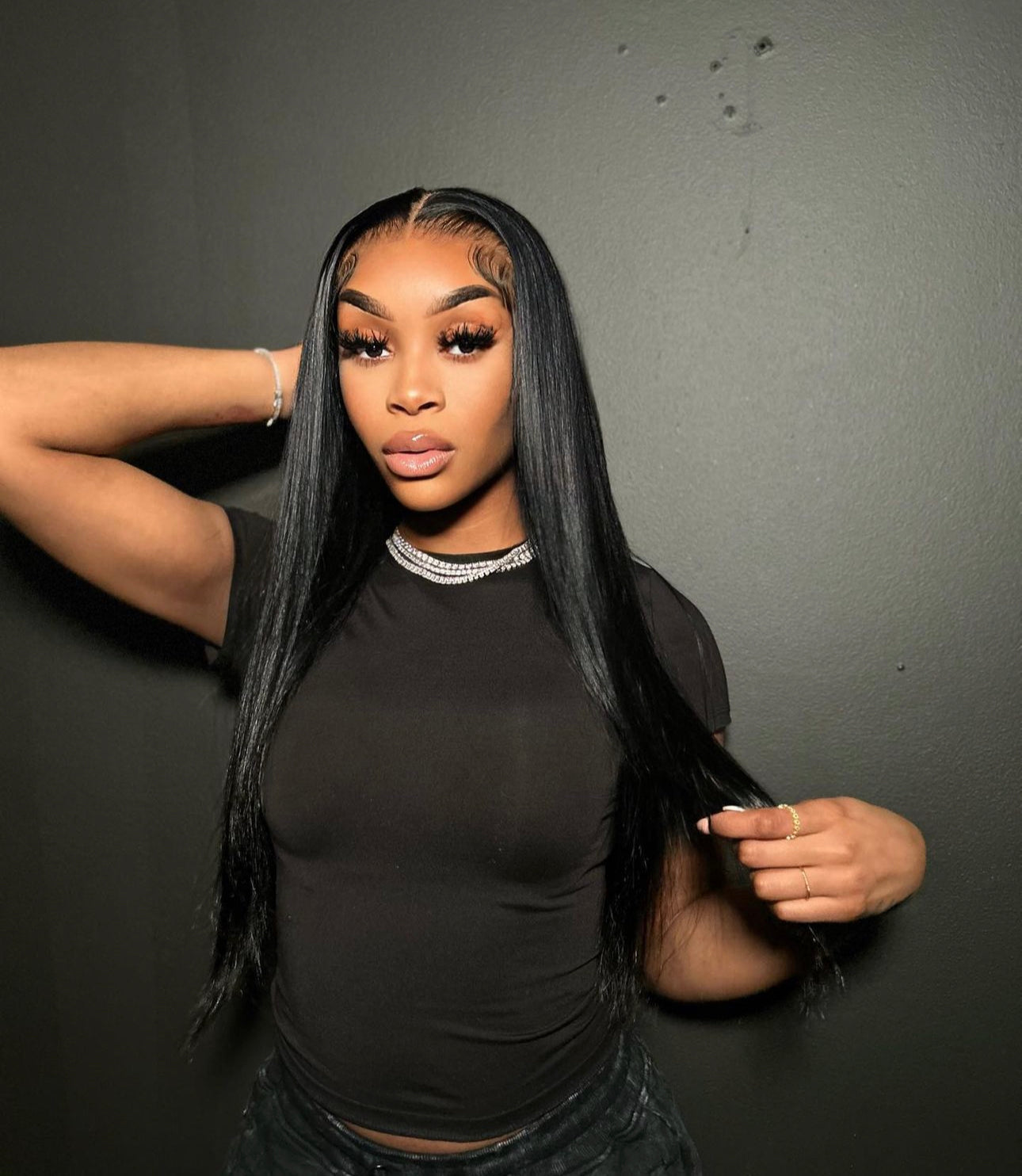Ready-To-Wear Pre-Plucked Jet Black Silky Straight Bussdown | 13x6 Lace | 200% Density