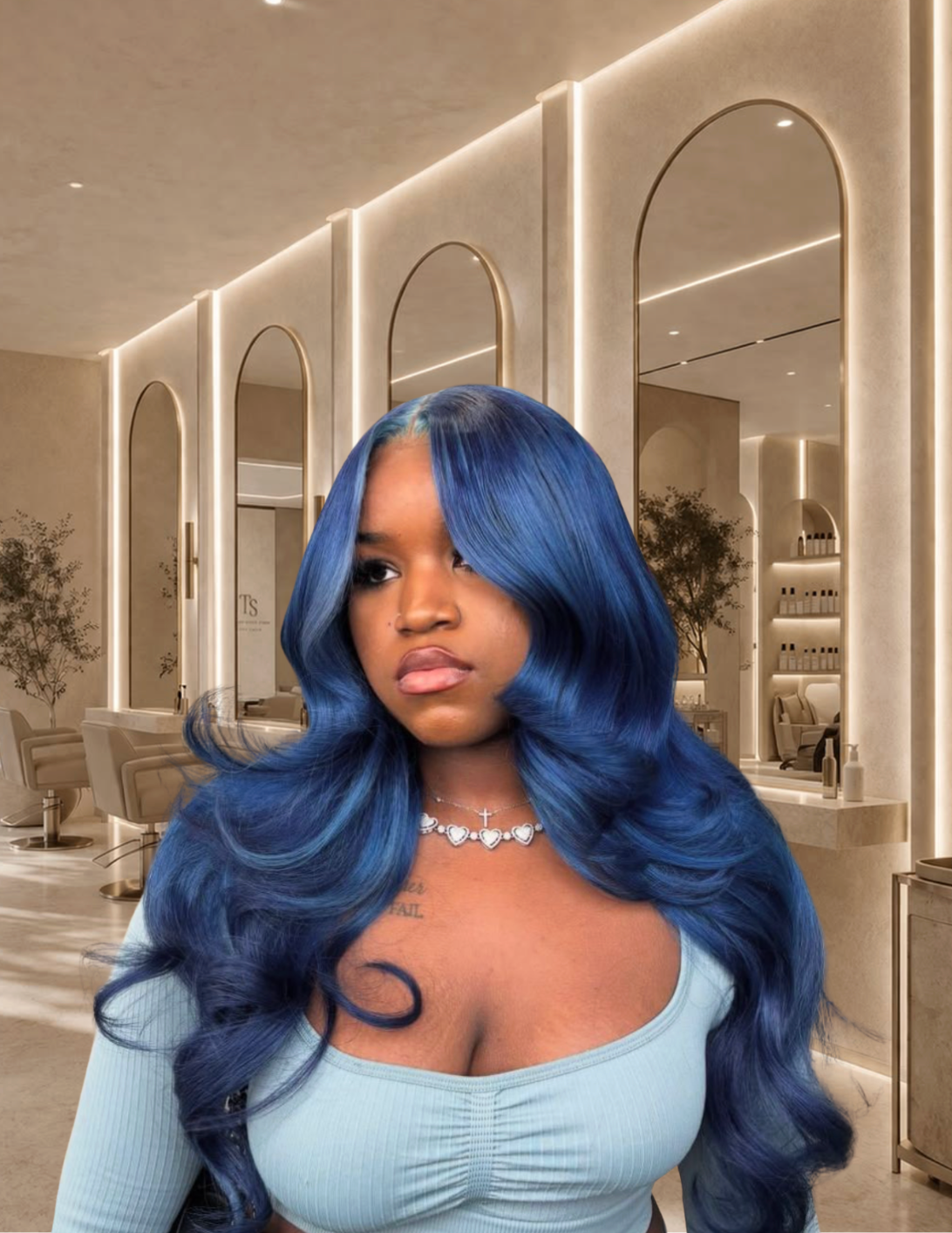 Miss Bleu Sapphire – Custom Royal Blue Wig