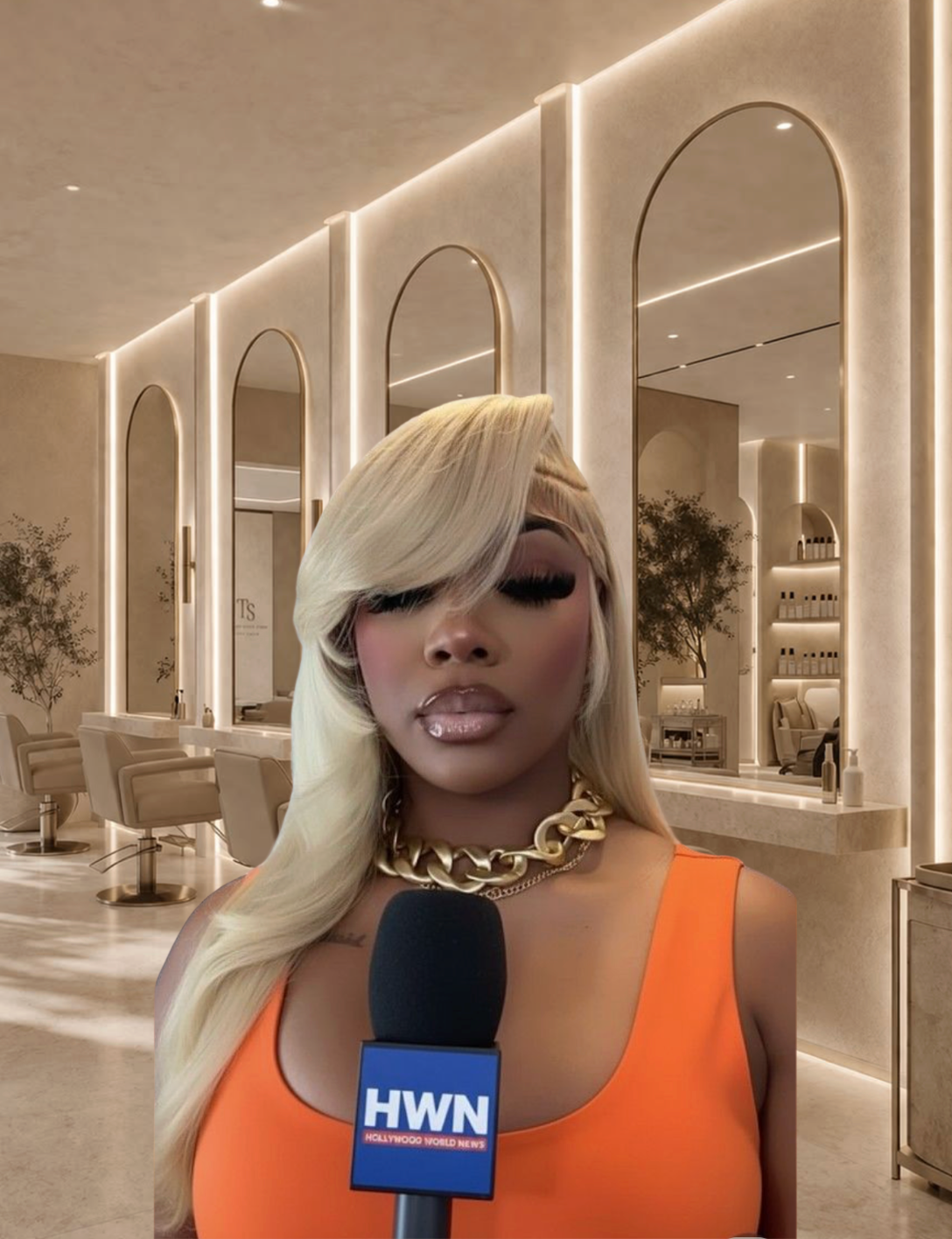 Miss Amalfi Blonde – Warm Blonde Side Part Wig
