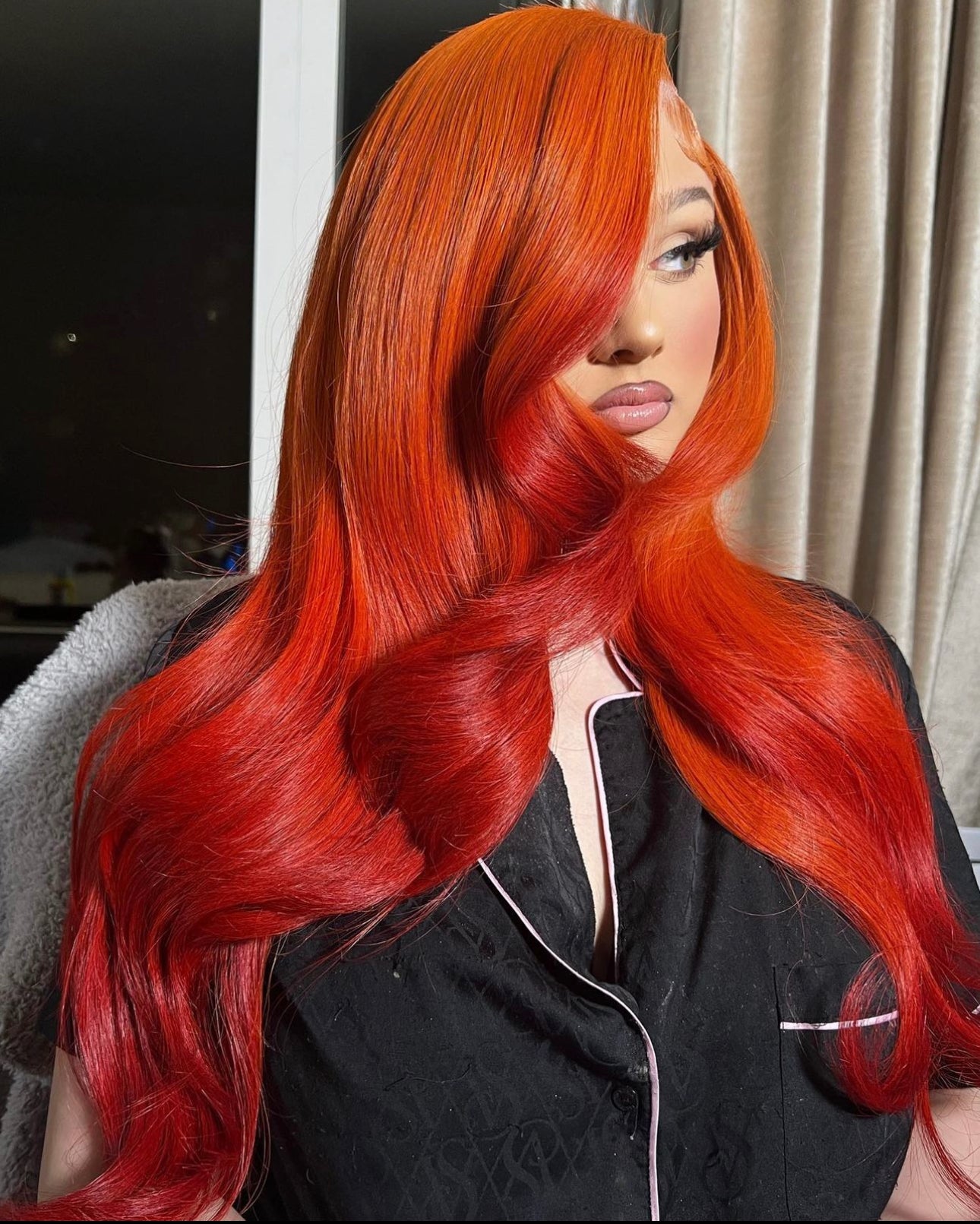 Gorgeous Custom Colored Ginger-Red Ombré Wig | 13x6 Lace | 200% Density | Pre-Plucked