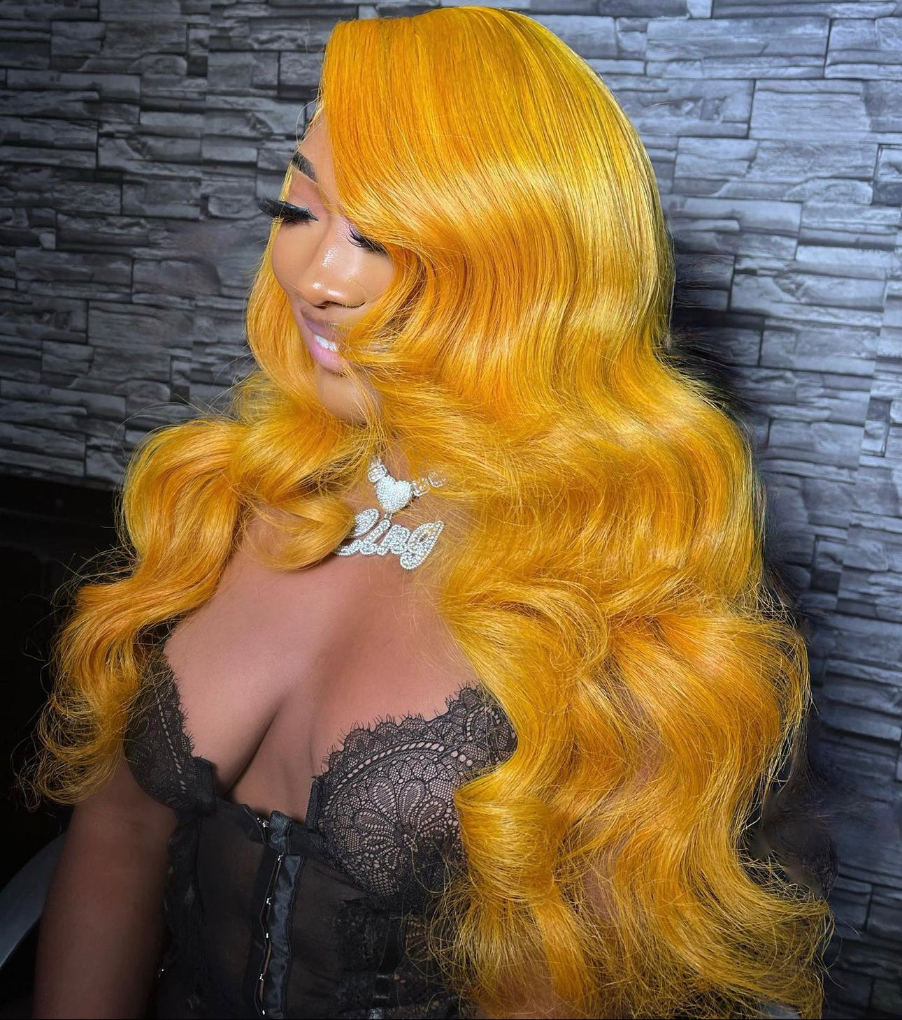 "Yella Baby" 13x6 HD Lace 200% Density Custom Colored Yellow Premium Virgin Hair Wig. Fully Customized