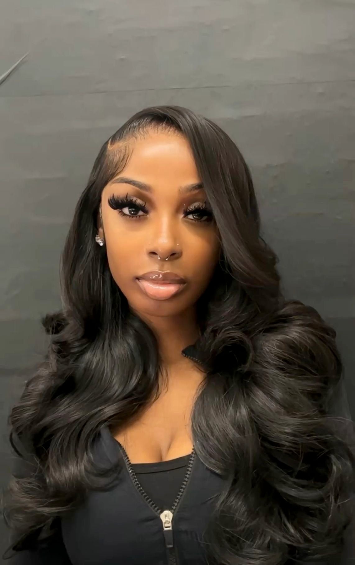 Stunning "It Girl" 13x6 Lace | 200% Density | Jet black Shiny Body Wave Wig