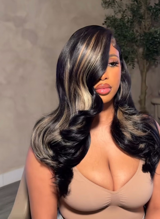 Midnight Balayage Luxe | 13x6 Lace | 200% Density | Custom Color 1B/27 Balayage