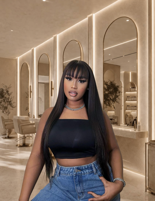 Bang | 13x6 HD Transparent Lace | Straight | Black Wig | Pre-Styled