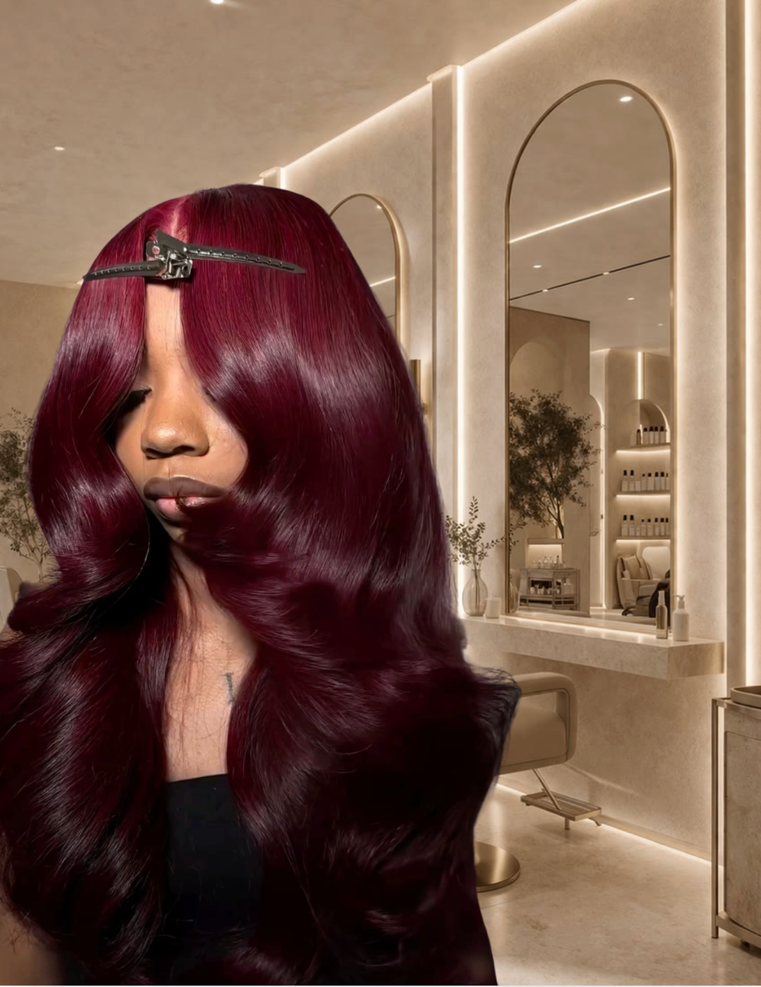 Miss Dangerous Red – Custom Crimson Red Wig