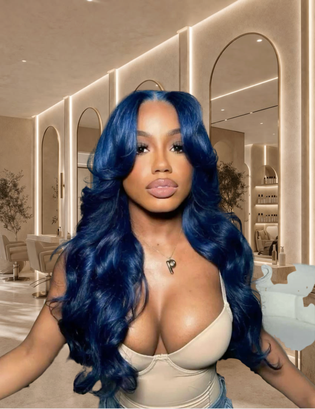Miss Bleu Sapphire – Custom Royal Blue Wig