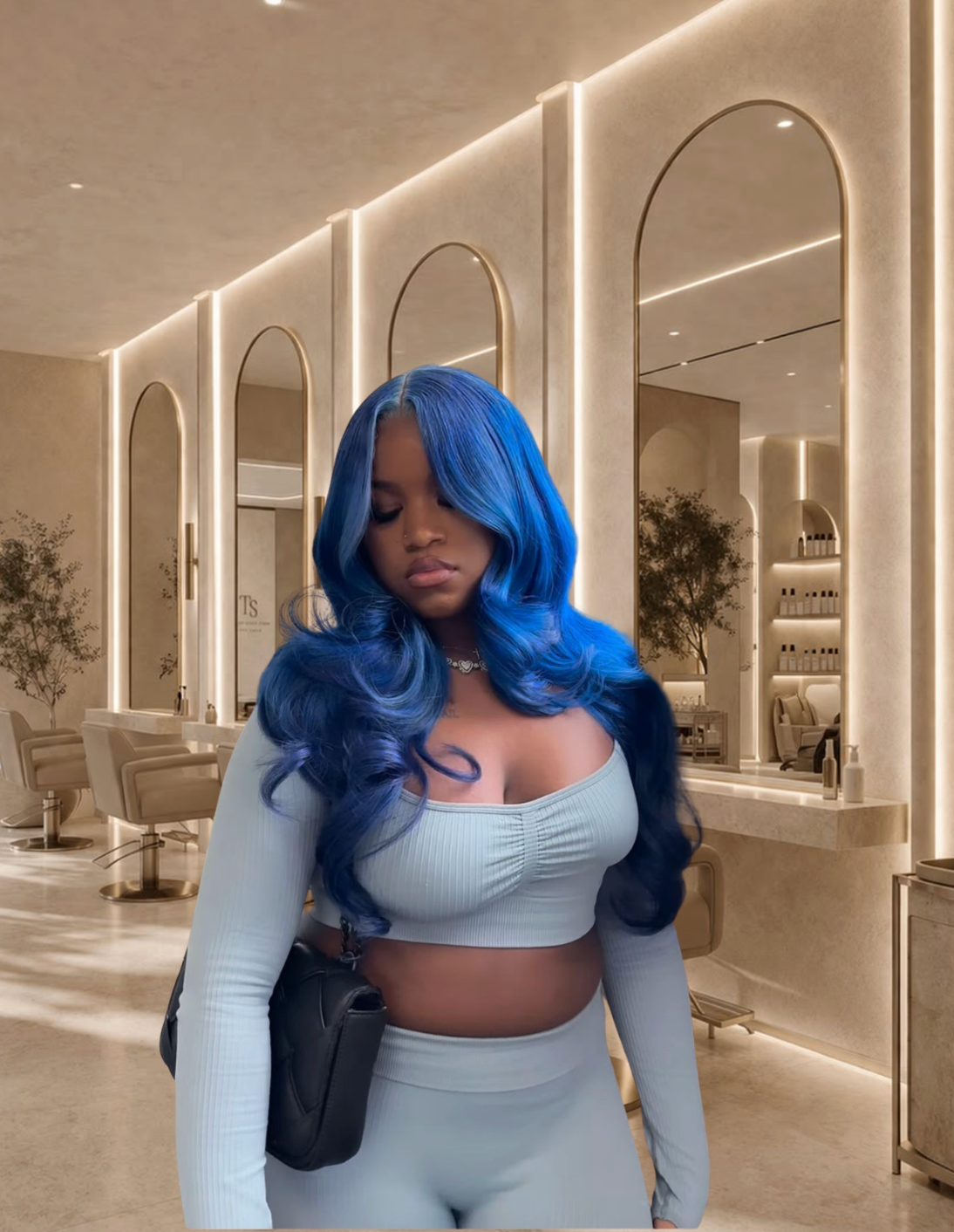 Miss Bleu Sapphire – Custom Royal Blue Wig