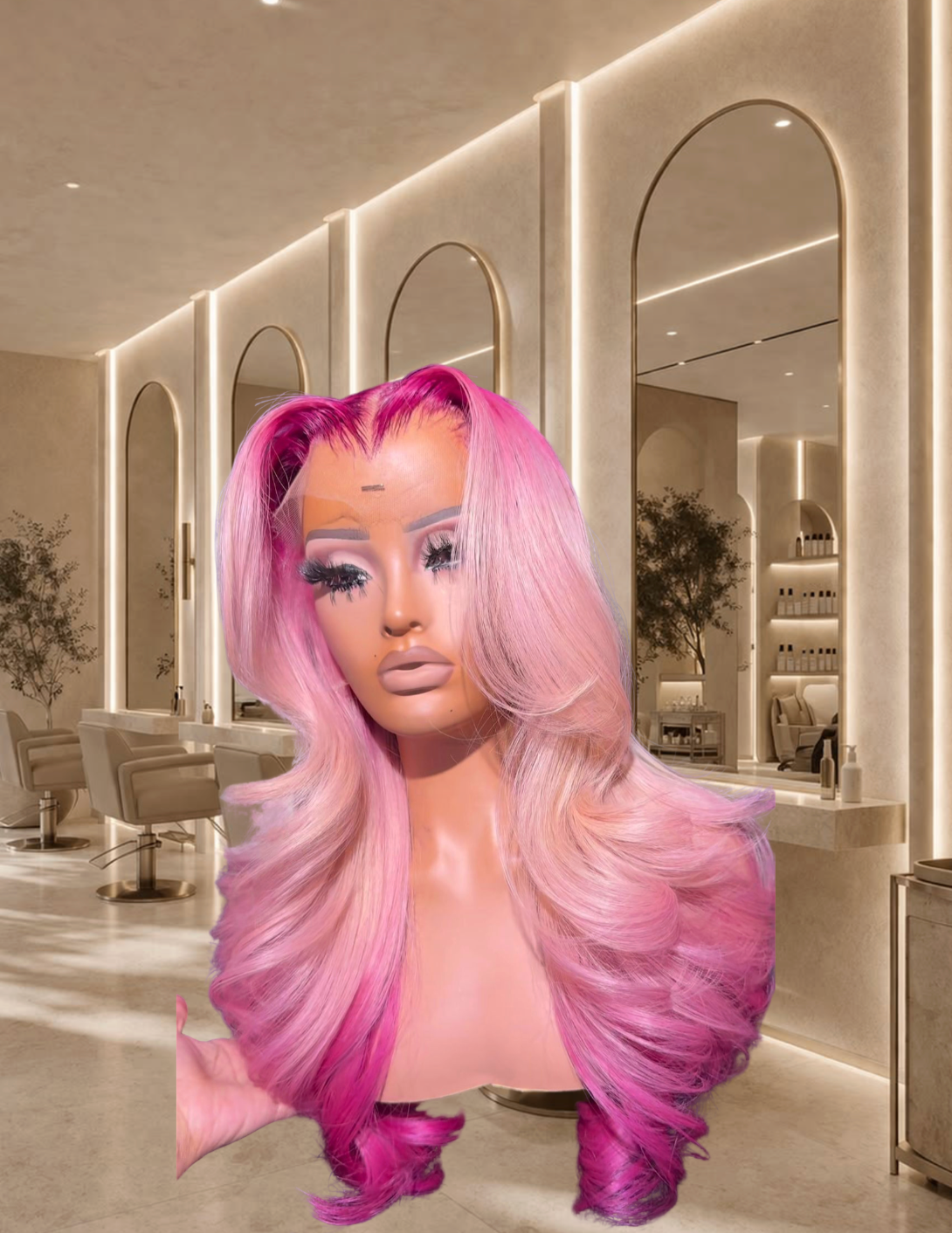 Miss Pink Mirage – Custom Pink Statement Wig
